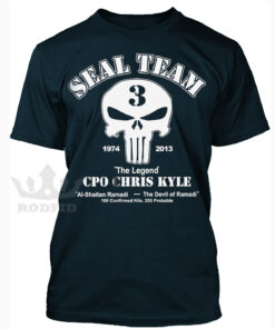 Alternative view of Camiseta Chris Kyle Sniper Americano - Team 3 - Azul