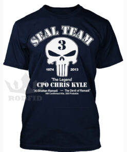 Camiseta Chris Kyle Sniper Americano - Team 3 - Azul