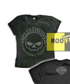 Baby Look Feminina Harley Davidson Skull