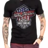 Camiseta Motorcycle Harley Davidson Flag Retro