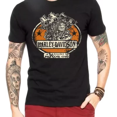 Camiseta Camisa Harley Davidson Motor Oil Orignal Motocycles