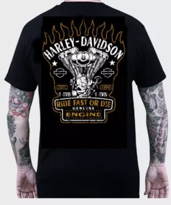 Alternative view of Camiseta Camisa Harley Davidson Ride Fast Or Die Engine