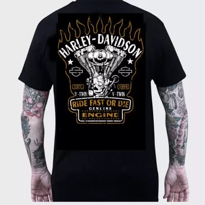 Alternative view of Camiseta Camisa Harley Davidson Ride Fast Or Die Engine