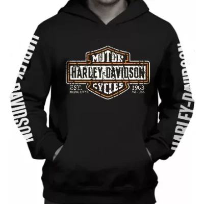 Moletom Motorcycle Harley Davidson Trade Mark Retro