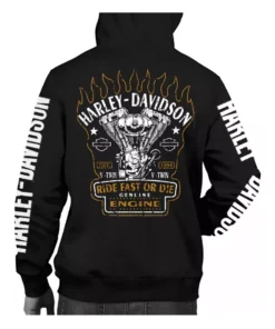 Moletom Harley Davidson Ride Fast Or Die Engine